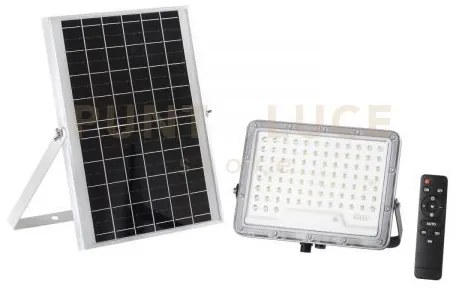 Proiettore glaser 1800lm 3000k con pannello solare batteria 3.2v 15...