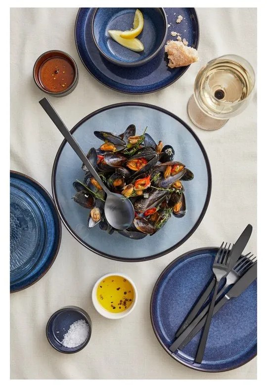 Piatto nero/blu in gres ø 27 cm Gastro Dark Blue/Black – Bitz