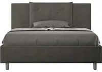 Letto Matrimoniale Francese 140x210 cm con Rete Appia Grigio