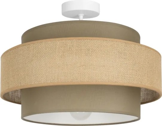 Brilagi - Lampadario a plafone RESNA 1xE27/60W/230V Ø 40 cm marrone/beige