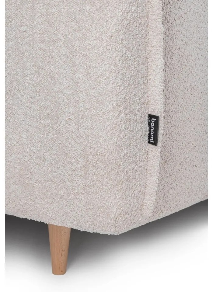 Divano letto in tessuto bouclé beige 215 cm Patti - Bonami Selection