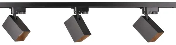 Faretto per sistema a binario SQUARE 3xGU10/10W/230V + 1 m rotaia sistema