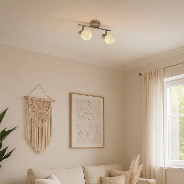 Faretto DEX 2xE14/10W/230V beige/crema