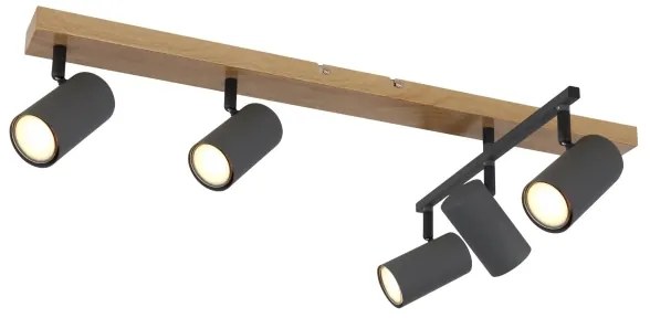 Globo 57911-5G - Faretto ROBBY 5xGU10/35W/230V marrone/nero