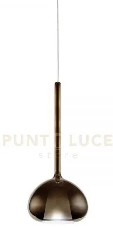 Beba sospensione 1 luce attacco g9 vetro bronzo d.15cm rosone bianco