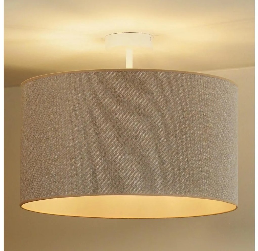 Duolla - Lampadario a plafone ROLLER ECO RECYCLING 1xE27/15W/230V diametro 45 cm color crema