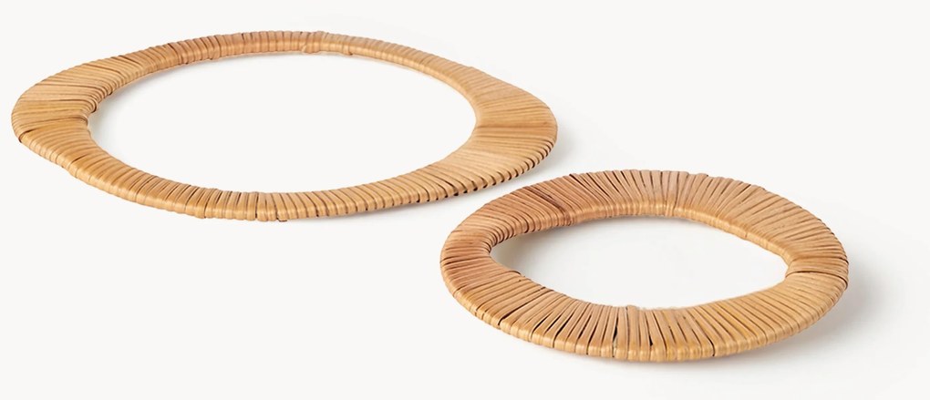 Set di 2 sottobicchieri in rattan Tini