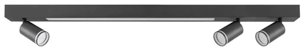 Plafoniera LED PARIGI LED/24W/230V + 3xGU10/10W nero