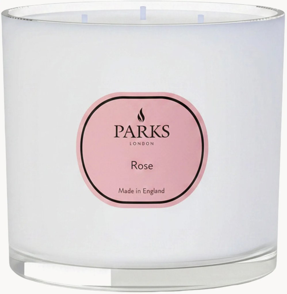 Candela profumata fatta a mano a tre stoppini Vintage Aromatherapy (acqua di rosa, fiori bianchi e muschio morbido)