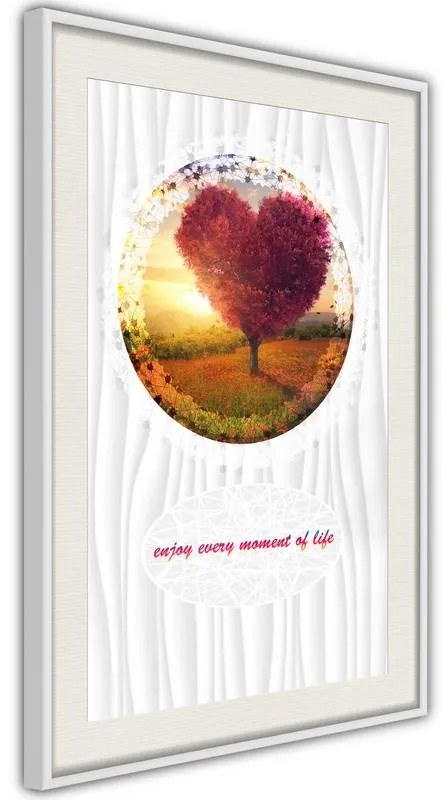 Poster  Heart Tree II  Cornice Quadri Cornice nera con pass-partout, Larghezza x Altezza Home decor 30x45