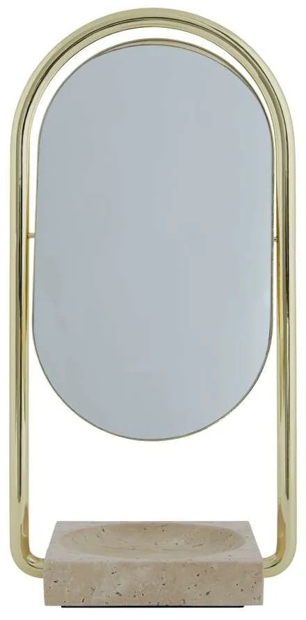 AYTM - Angui Table Mirror Gold/Travertine AYTM