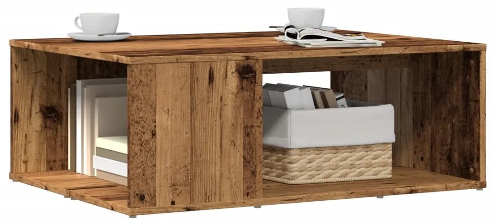 Tavolino Da Salotto Legno Antico 90x67x33 Cm İn Truciolato /