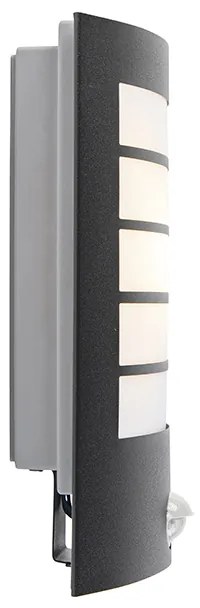 Lampada da parete per esterni nera IP44 con sensore di movimento - Miro