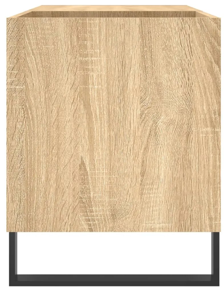 Mobile porta dischi rovere sonoma 85x38x48 cm legno multistrato