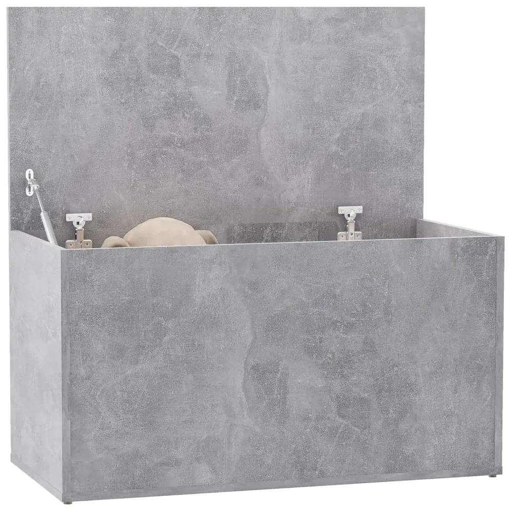 Baule grigio cemento 84x42x46 cm in truciolato
