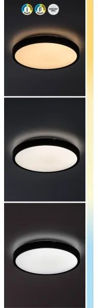 Rabalux 71440-Plafoniera LED dimmerabile da bagno ALENZO LED/36W/230V IP44 nero +RC