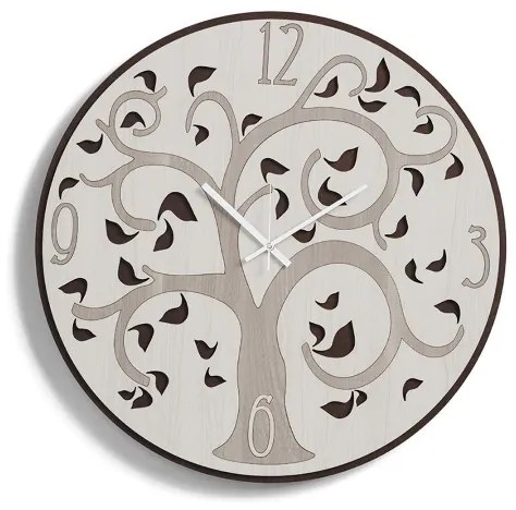 Orologio da parete tondo D50 in legno laminato RSN - NATURA