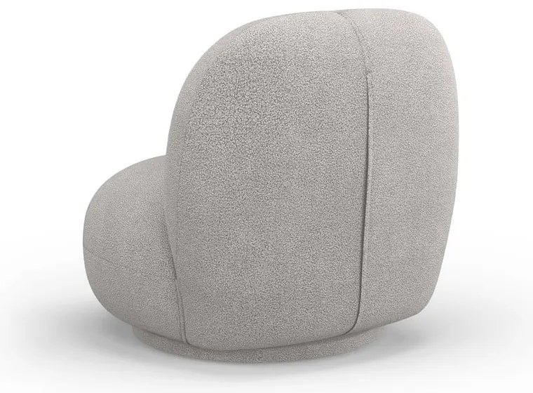 Poltrona grigio chiaro in tessuto bouclé Chuck - Micadoni Home