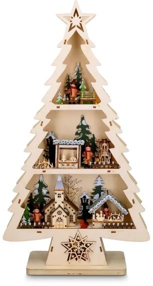 Brilagi - Decorazione natalizia a LED, albero, alimentazione 3xAA