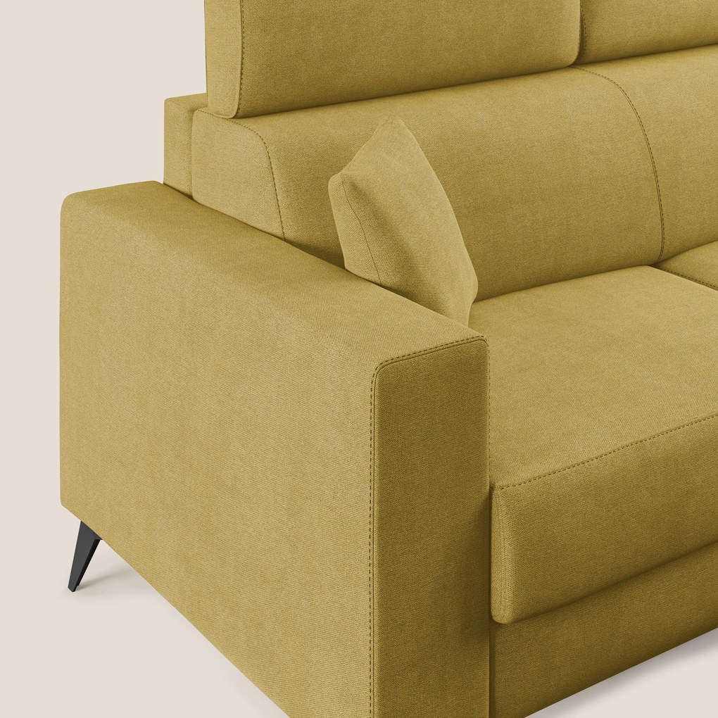 Pegaso divano letto con poggiatesta reclinabili e rivestimento T02 beige