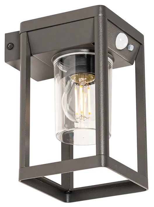 Lampada da parete da esterno grigio scuro con LED e luce dimmerabile a energia solare - Sonne