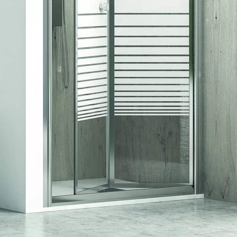 Porta nicchia a libro 70cm vetro serigrafato altezza 180cm KM4000S - KAMALU