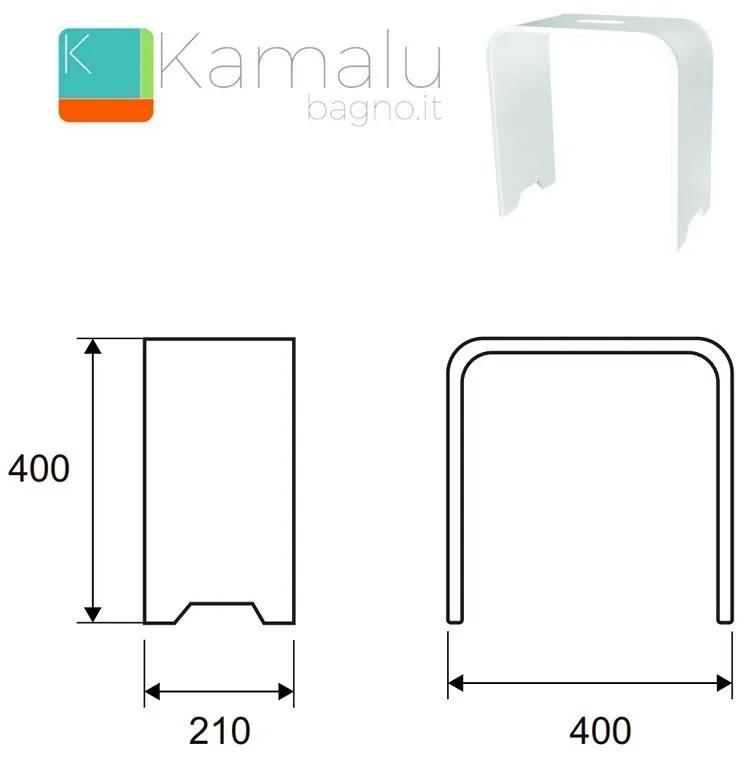 Kamalu - sgabello per doccia e stanza da bagno design moderno ks-s100