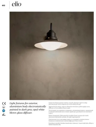 Redo 90093 - Applique da esterno ELIO 1xE27/42W/230V IP44