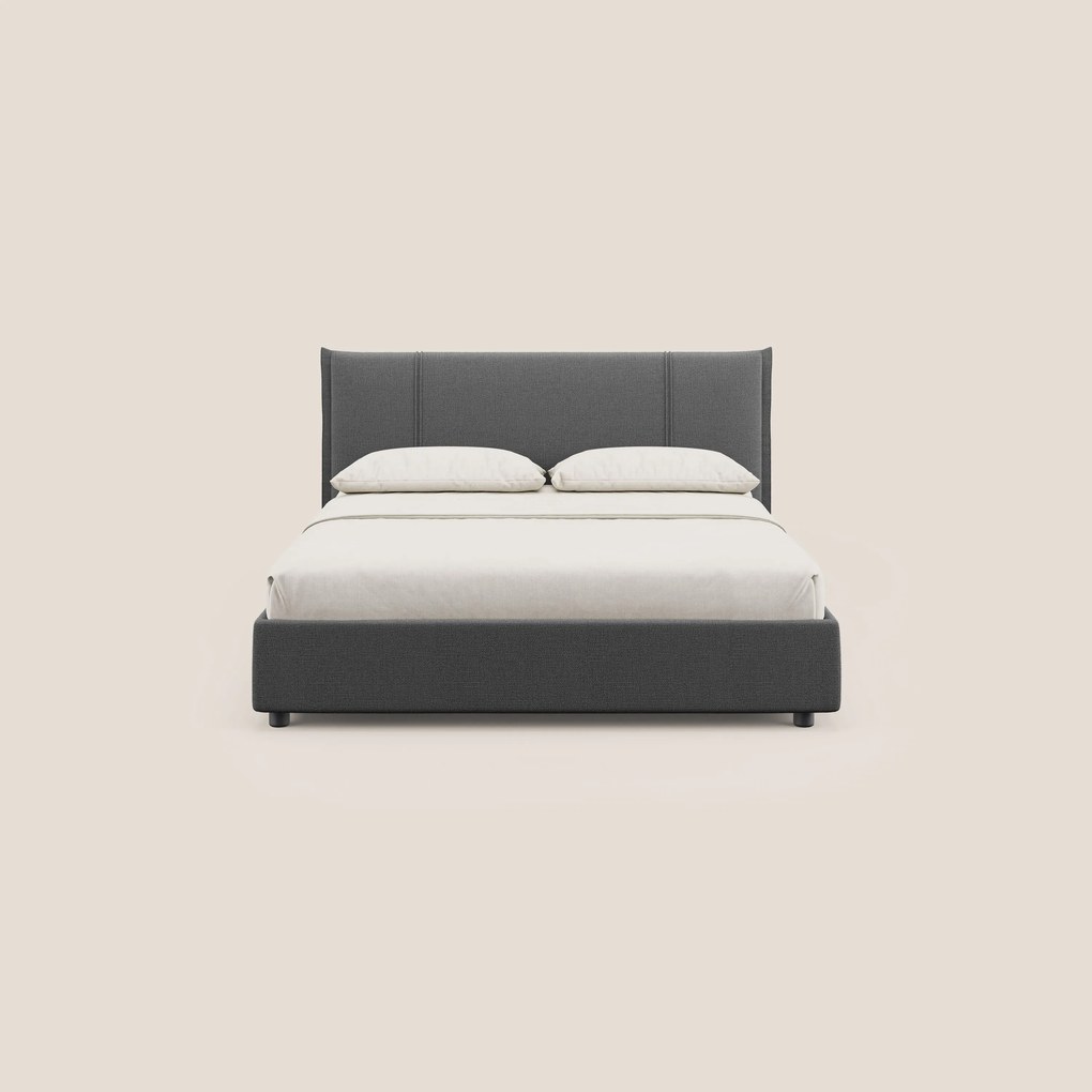 Alicia letto imbottito con vano contenitore in tessuto impermeabile T14