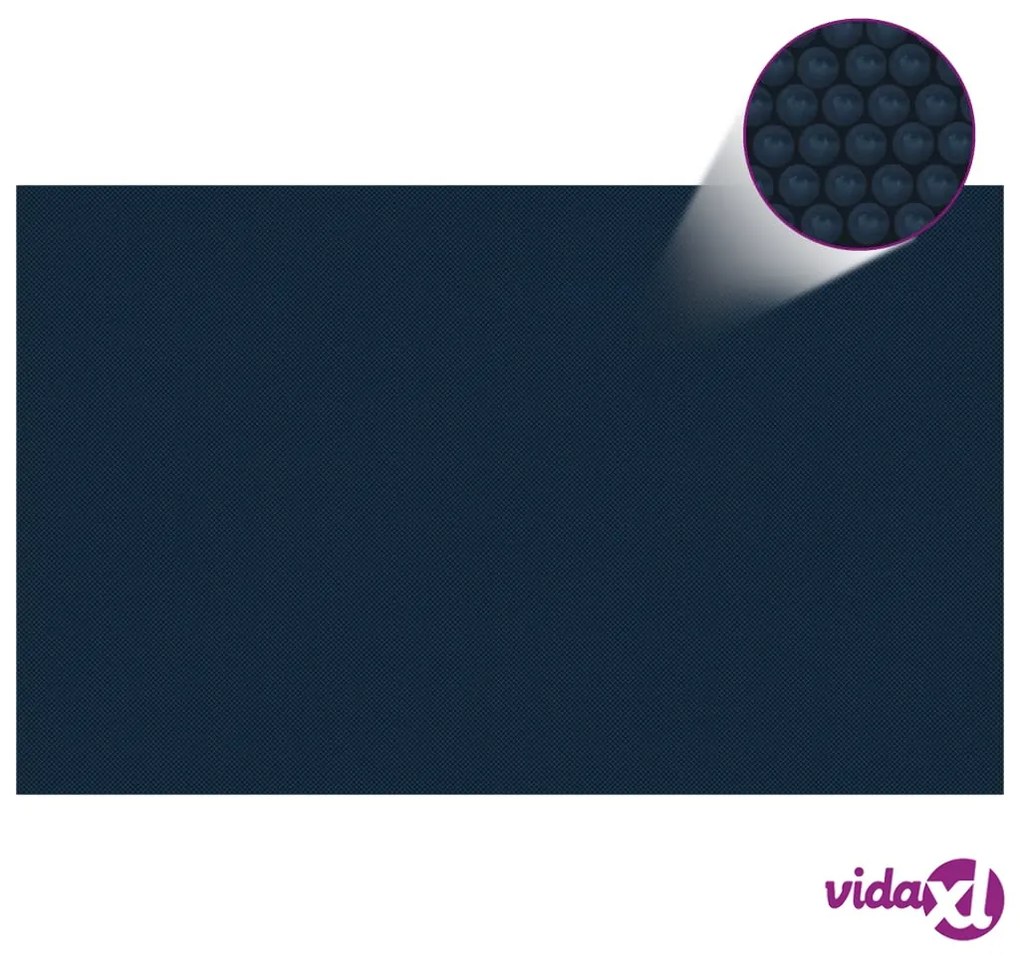 vidaXL Pellicola Galleggiante Solare PE Piscina 260x160 cm Nero e Blu