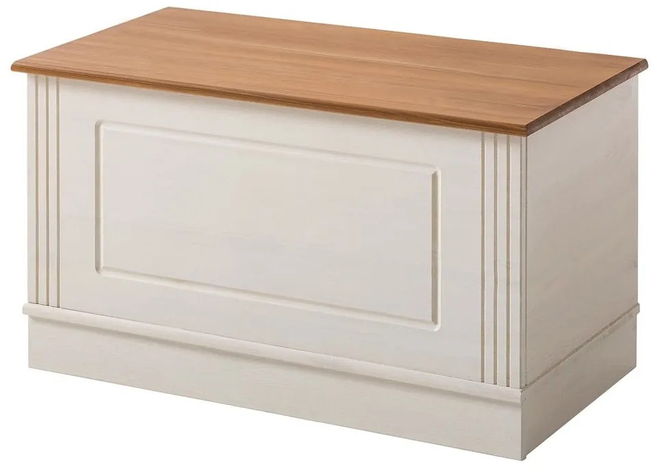 Cassapanca in legno di pino bianco 80x45 cm Anita - Støraa