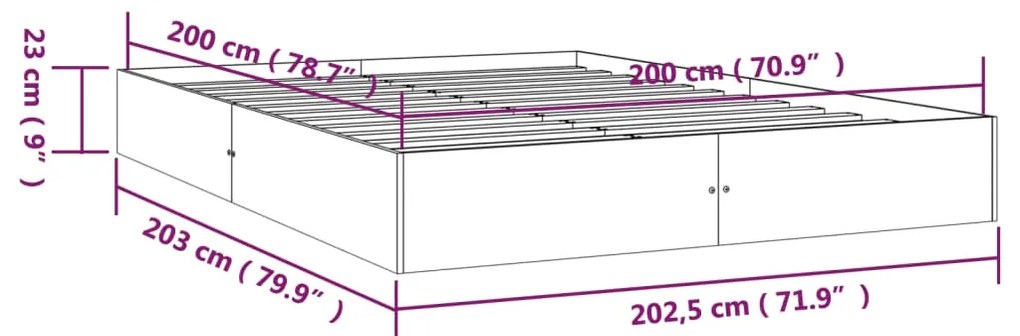 Giroletto in Legno Massello 200x200 cm