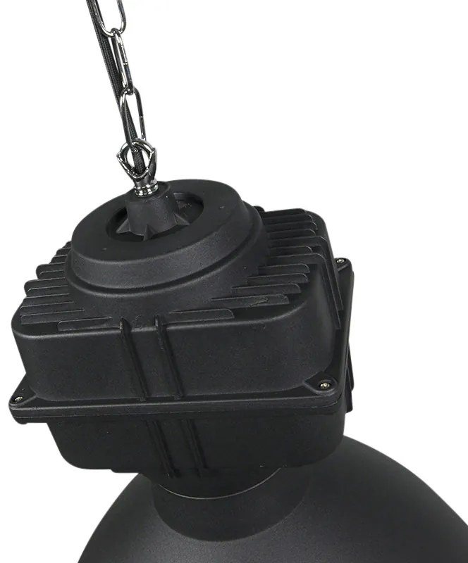 Lampada a sospensione industriale piccola nero opaco - Sicko