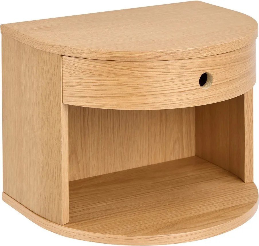 Comodino colore naturale chiaro con effetto rovere Paron – Actona