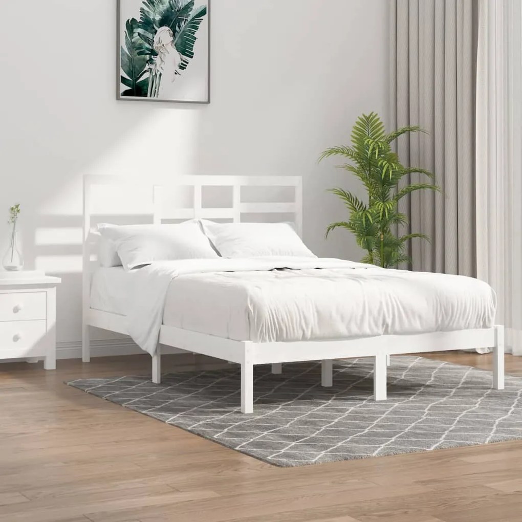 Giroletto Bianco İn Legno Massello 140x200 Cm /