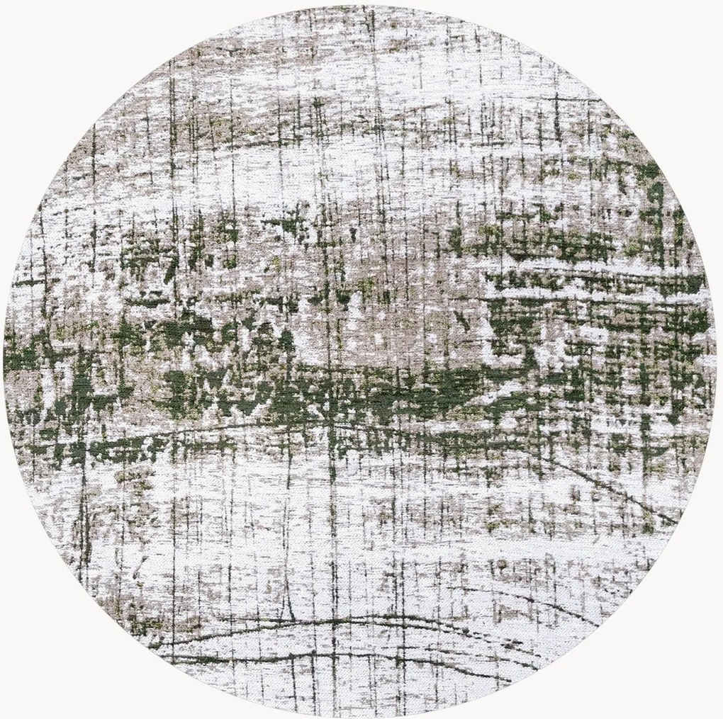 Tappeto rotondo jacquard lavabile da interno-esterno Griff