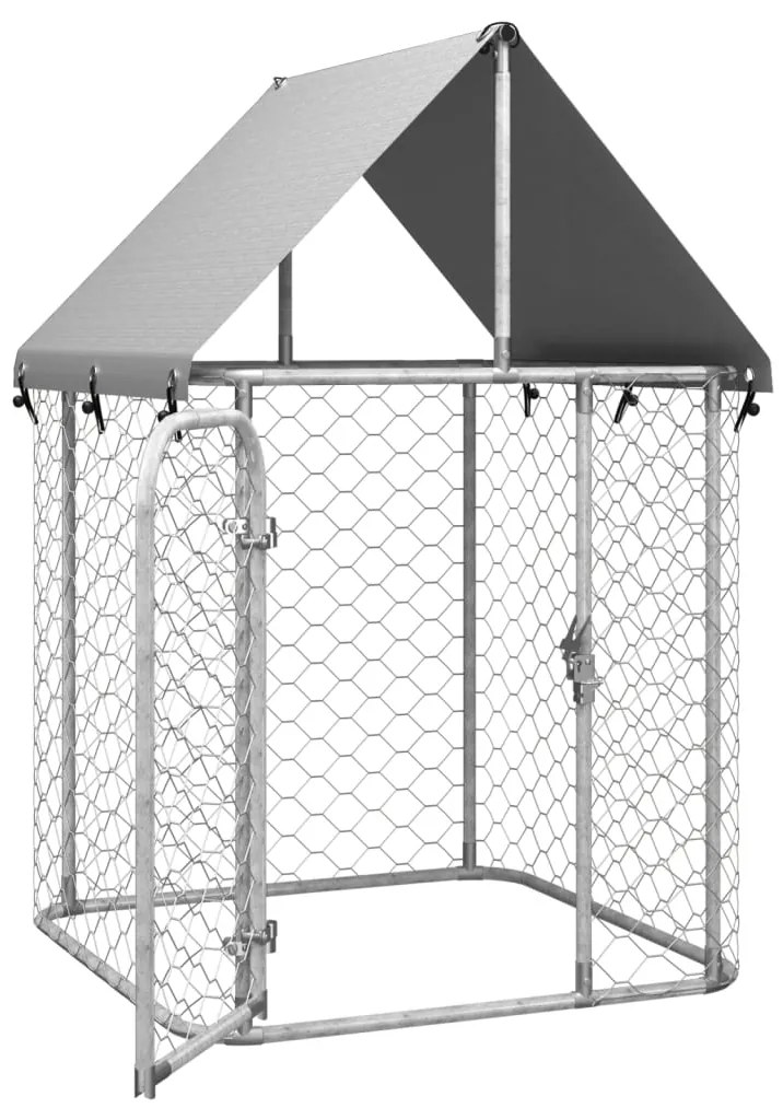 Gabbia per cani da esterno con tetto 100x100x150 cm