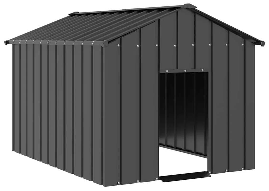 Casetta Per Cani Con Tetto 113x153x101 Cm Acciaio Zincato /