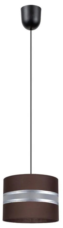 Lampadario su corda  CORAL 1xE27/60W/230V d. 20 cm marrone