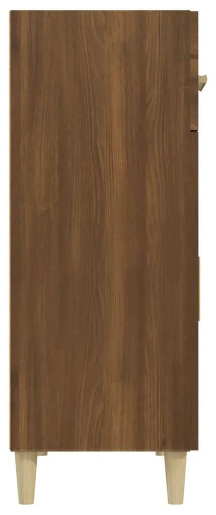 Credenza rovere marrone 69,5x34x89 cm in legno multistrato