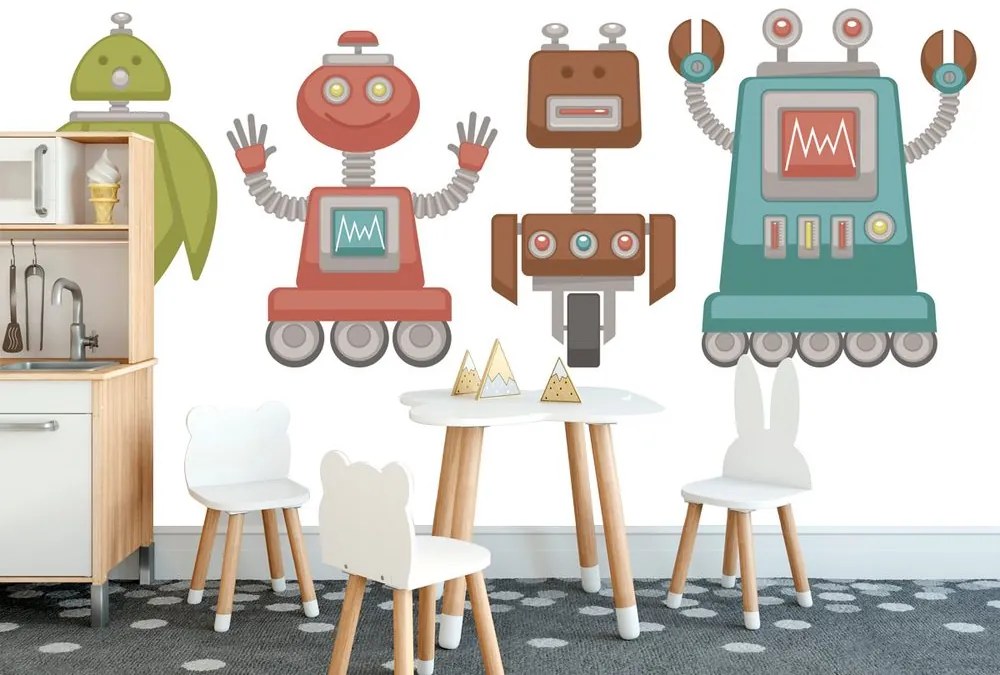 Carta da parati – Famiglia di robot
