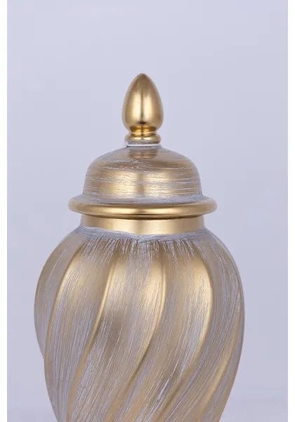 Vaso in ceramica 40,8x17,5 cm oro/grigio