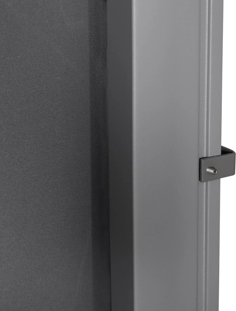 Frangivista da Giardino Estensibile 300x180A cm Poliestere Anti UV e Alluminio Grigio...