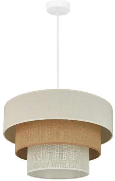 Brilagi - Lampadario a cavo DENVER LUNETA 1xE27/15W/230V Ø45 beige/marrone/crema