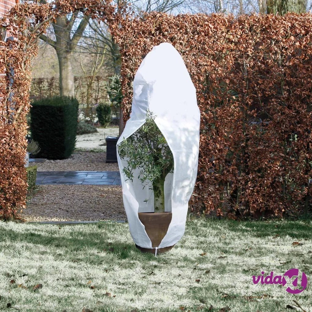 Nature Telo Antigelo in Pile con Zip 70 g/m² Bianco 2,5x2,5x3 m