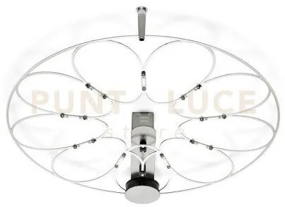 Lafra lampada da soffitto piccola  cromo 2700k 735lm 9w d.45cm