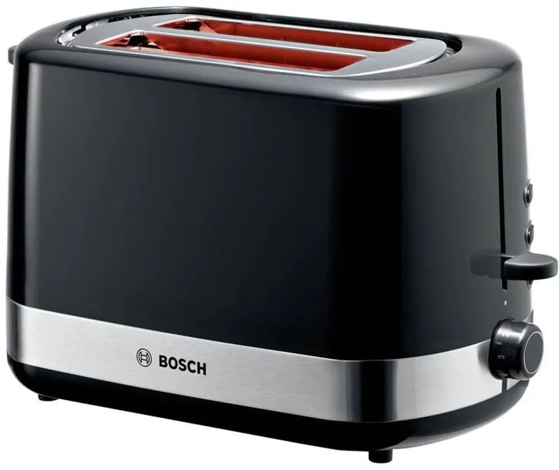 Bosch - TAT6A513 Tostapane 2 Fette 800W Nero e Acciaio Inossidabile