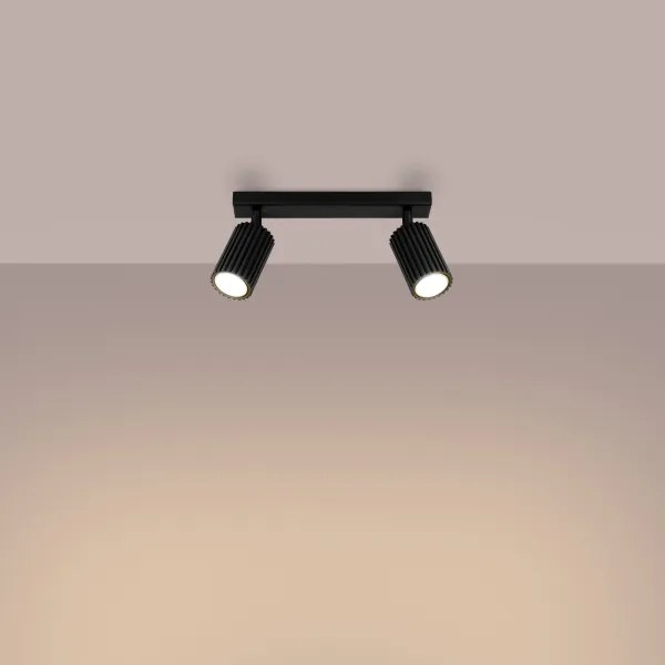 Sollux SL.1580 - Faretto KARBON 2xGU10/10W/230V nero