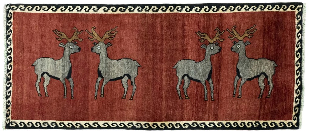 Gabbeh Tappeto persiano 170 x 70 Rosso (Iran) Annodato A Mano