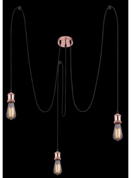 Globo A32-3 - Lampadario a sospensione con filo OLIVER 3xE27/40W/230V ragno